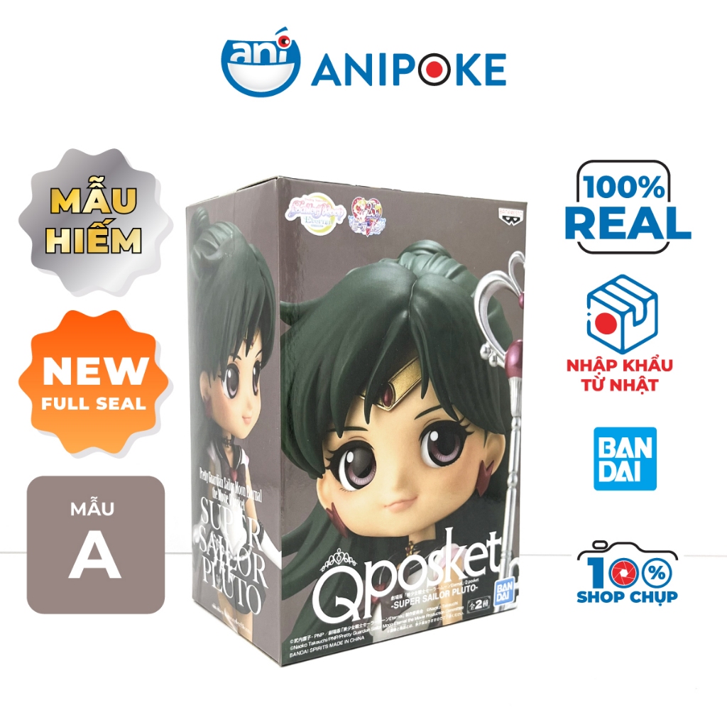 Mô hình Hiếm Qposket Super Sailor Pluto, Thủy Thủ Sao Diêm Vương, New full seal Qposket Bandai, hàng nội Nhật, Bandai