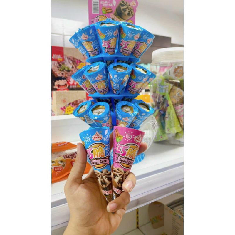 Bánh kem ốc quế hình trụ 30 cái- Tấn Hưng Store