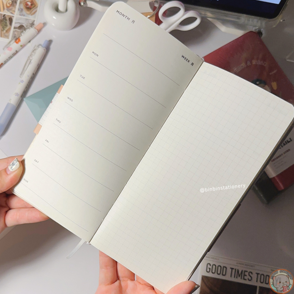 Sổ tay Weekly Note For Slim 53 tuần ghi chú lịch trình, nhiều layout tiện lợi NFS01