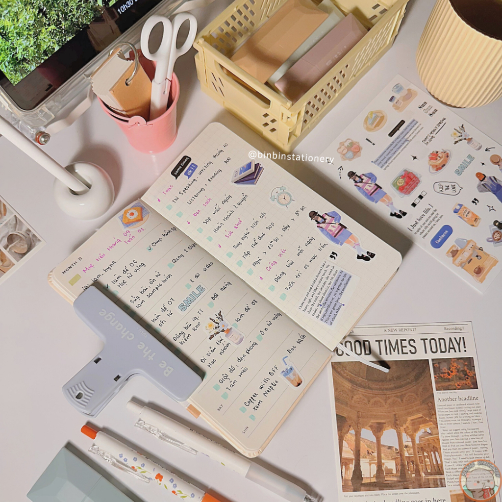 Sổ tay Weekly Note For Slim 53 tuần ghi chú lịch trình, nhiều layout tiện lợi NFS01