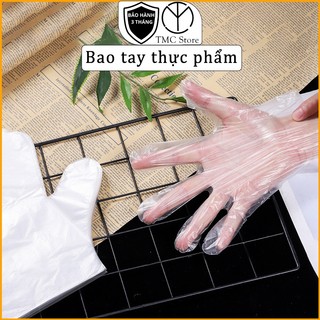 Găng tay, 100 cái bao tay thực phẩm t115 tmc store - bao tay nylong dùng 1 lần