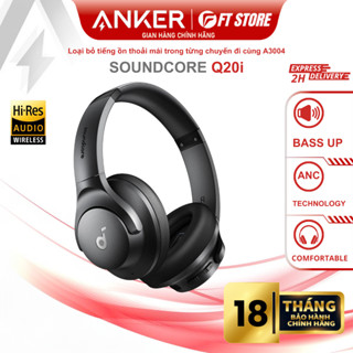 Tai nghe Bluetooth chống ồn chủ động Anker soundcore Q20i A3004 thời lượng nghe đến 60h, có Hi-Res, ANC, BH18TH