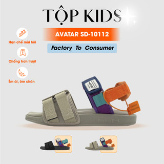 Giày sandal nữ vento avatar màu be cam/đen xanh.