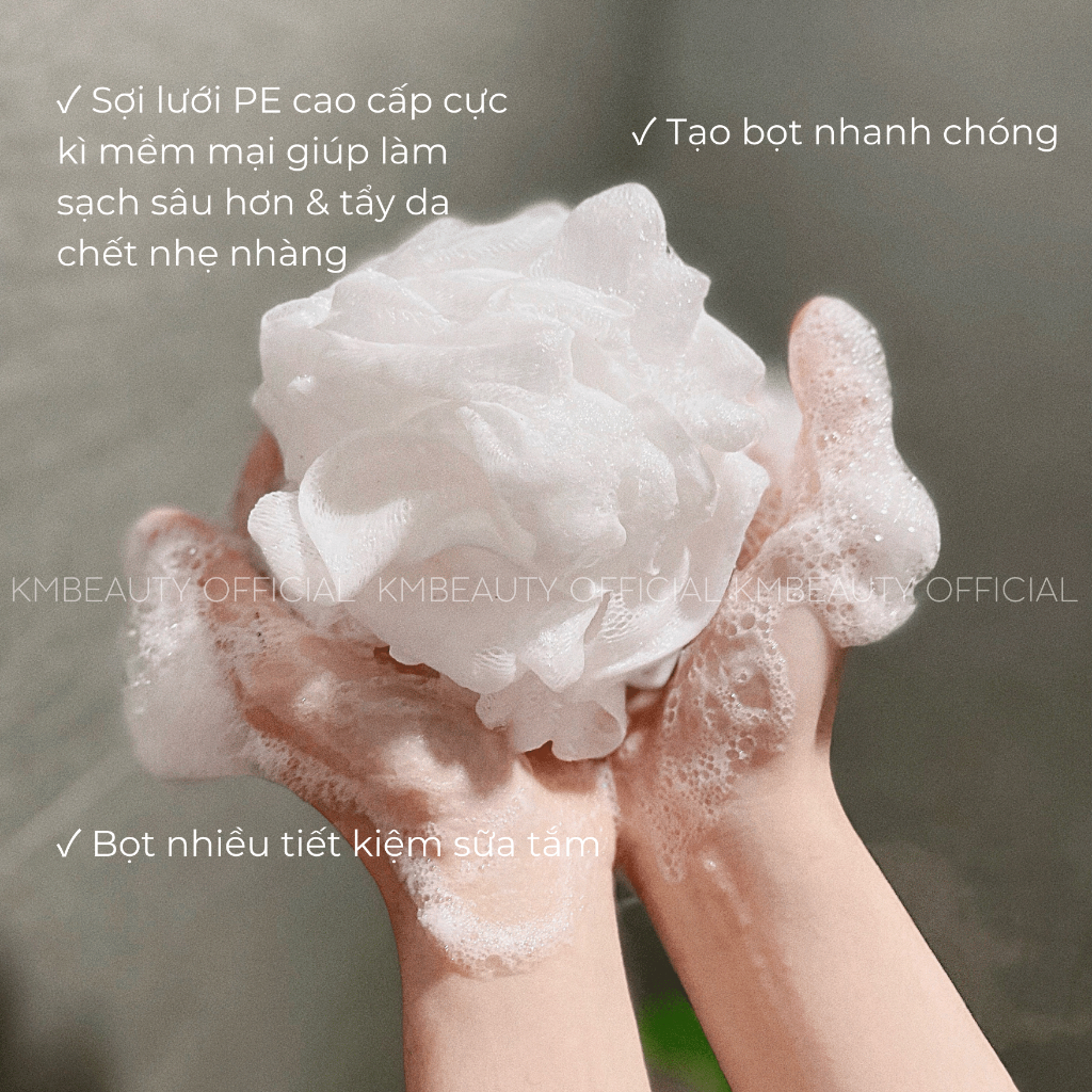 Bông Tắm Tạo Bọt Siêu Mềm Mại