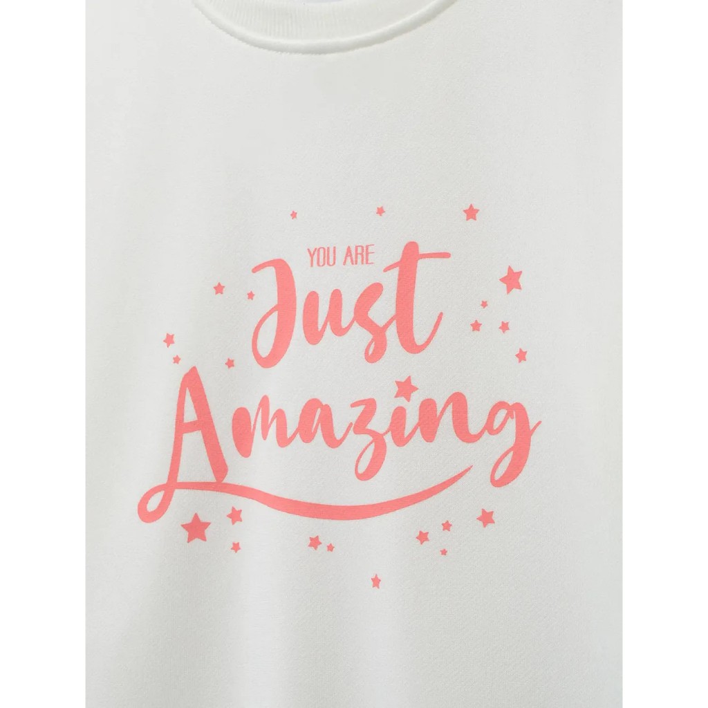 CANIFA Áo nỉ bé gái cổ tròn Just Amazing