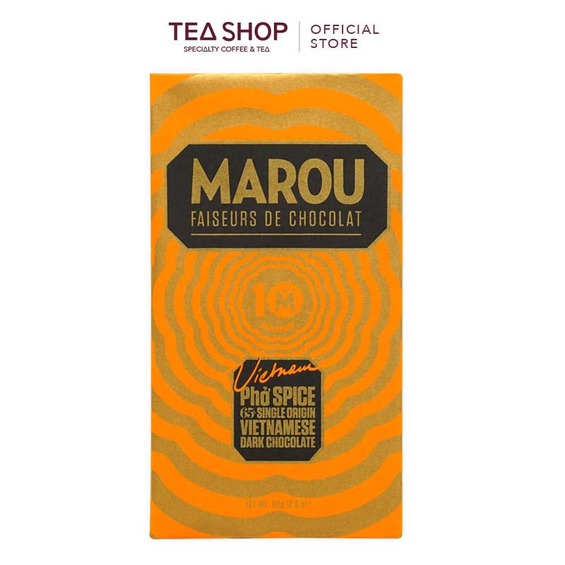 MAROU: Socola Phở Spice 65% - Thanh 80g