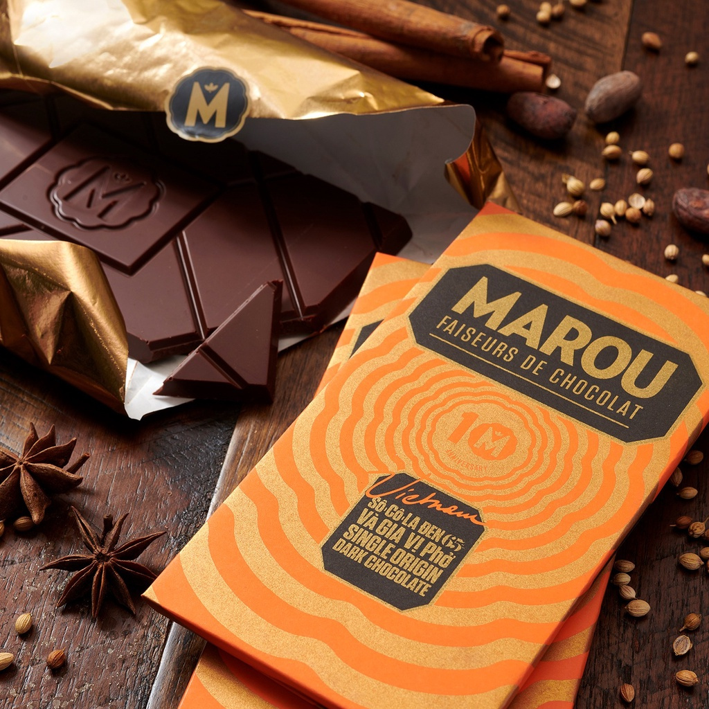 MAROU: Socola Phở Spice 65% - Thanh 80g