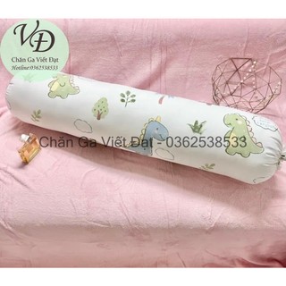Vỏ Gối Ôm Cotton Đũi - Mẫu Mới 2023 - Kích Thước : 35cm x 100cm ( 1 Chiếc )
