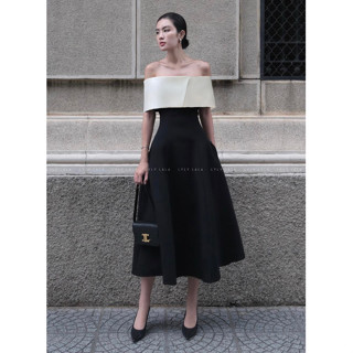Váy nữ cúp ngực dự tiệc Maki Dress dáng dài midi xoè rộng thiết kế thanh lịch, tiểu thư by LYLY LALA