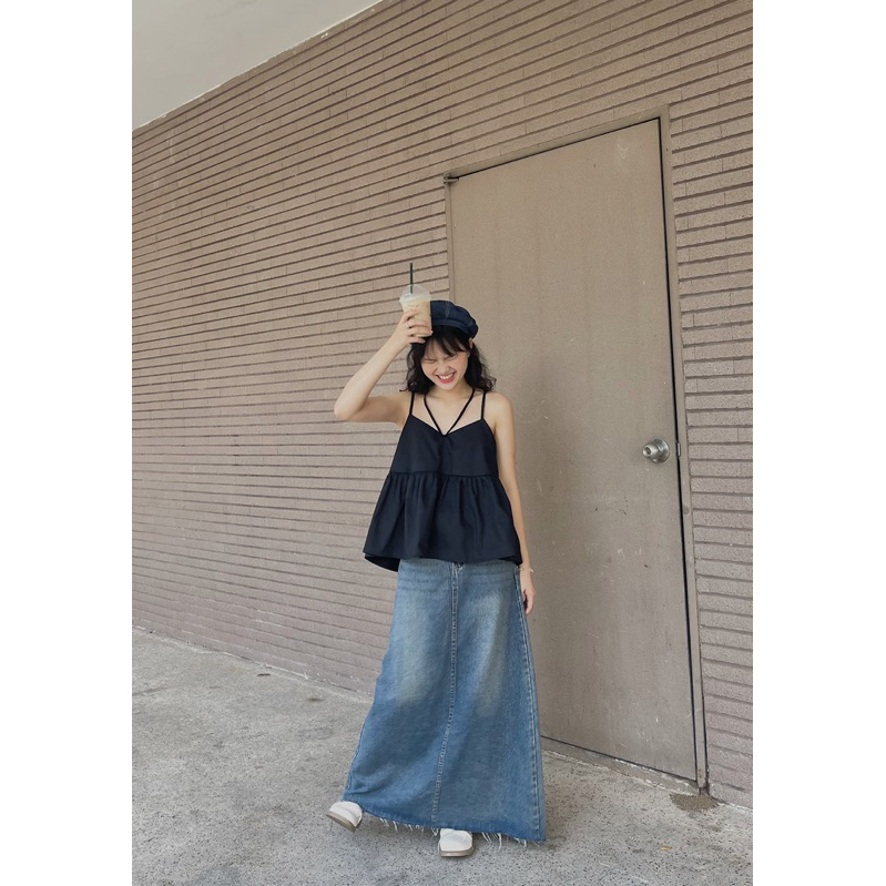 Chân váy jeans cắt line 7305 - Eighteen Again