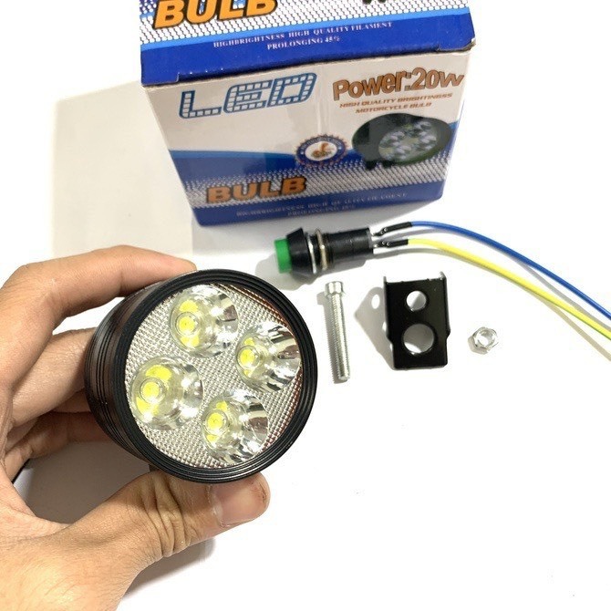 Đèn trợ sáng l4 Ngắn Siêu Sáng-Chống Nước 3 chế độ Sáng tặng kèm công tắc bảo hành 1 năm