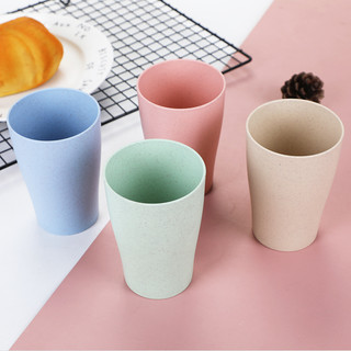 Cốc ly nhựa lúa mạch chịu nhiệt-cốc dùng uống nước đánh răng nhiều màu