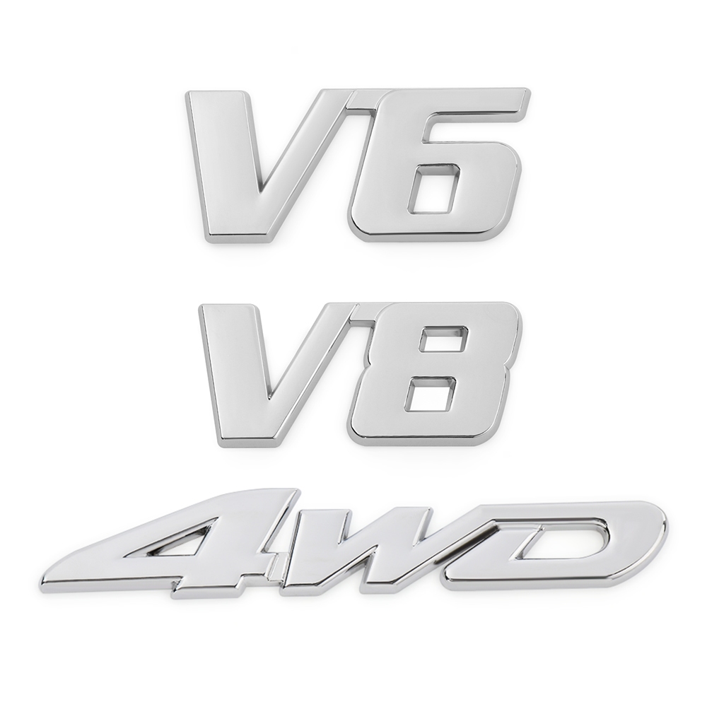 Logo chữ nổi 4x4, 4WD, V6,V8, Sport cao cấp trang trí cho xe hơi ô tô Ford,Toyota, Honda, Nissan, Mitsubishi....