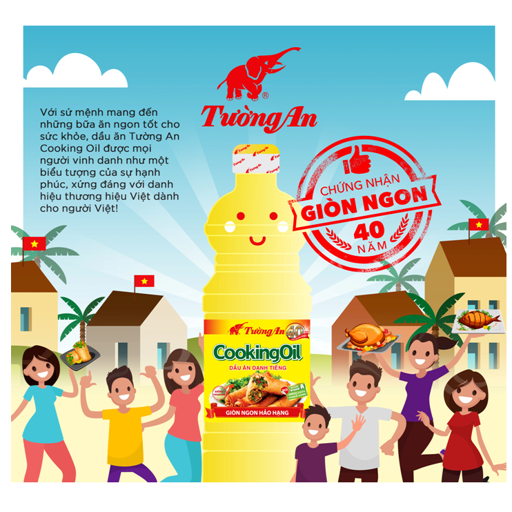 HSD MỚI NHẤT Dầu ăn TƯỜNG AN | HAPPY KOKI Chai 1 Lít