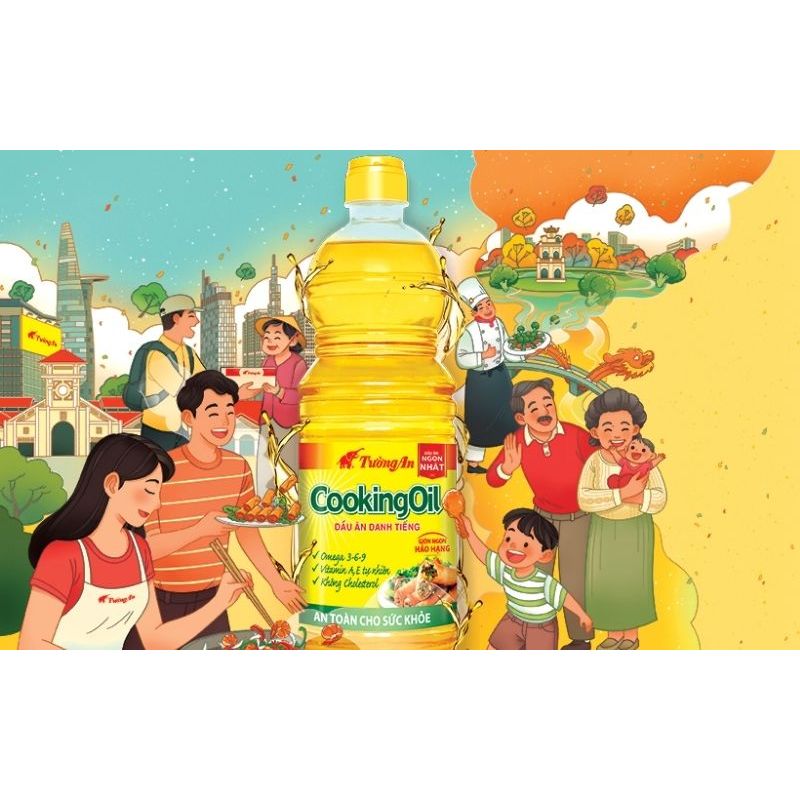 HSD MỚI NHẤT Dầu ăn TƯỜNG AN | HAPPY KOKI Chai 1 Lít