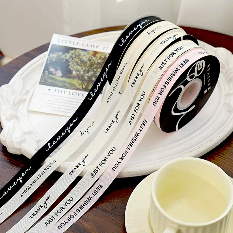 Dây Ruy băng THANK YOU cao cấp giá cực rẻ ,dây ruy băng bó hoa khổ 1,5cm vừa đẹp
