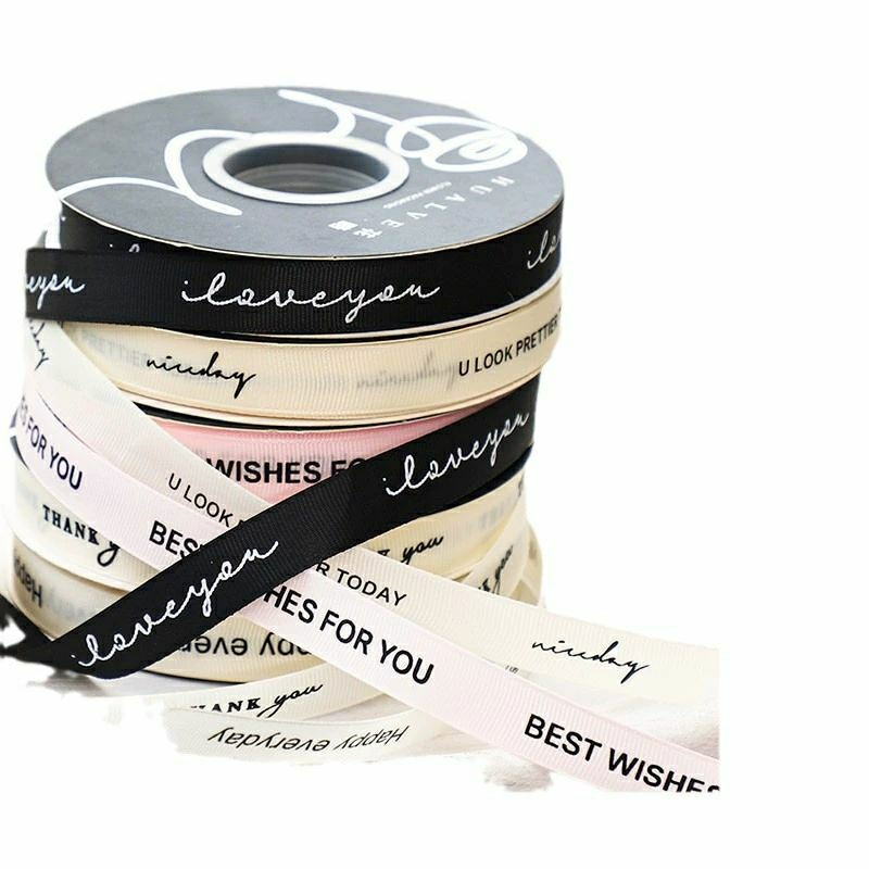 Dây Ruy băng THANK YOU cao cấp giá cực rẻ ,dây ruy băng bó hoa khổ 1,5cm vừa đẹp
