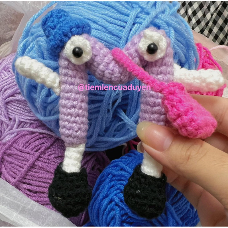 Móc khóa len hình chữ cái cute ảnh thật