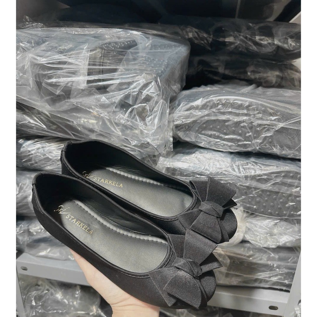 Giày búp bê nữ mũi tròn nơ lụa xinh xắn - ảnh thật 100% mã B23