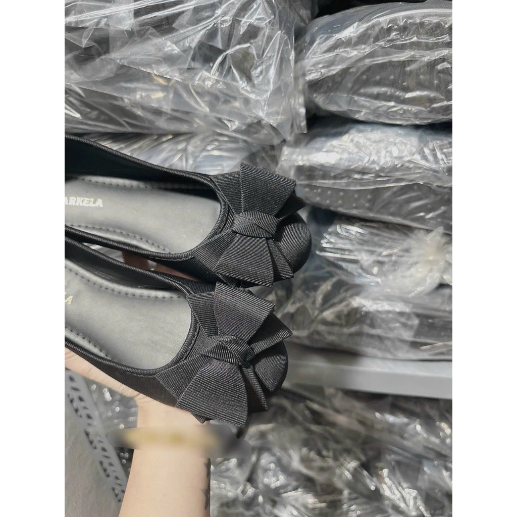 Giày búp bê nữ mũi tròn nơ lụa xinh xắn - ảnh thật 100% mã B23