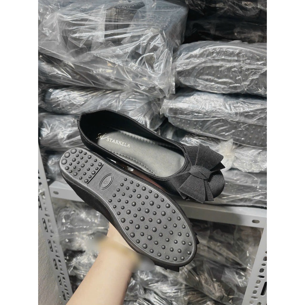 Giày búp bê nữ mũi tròn nơ lụa xinh xắn - ảnh thật 100% mã B23