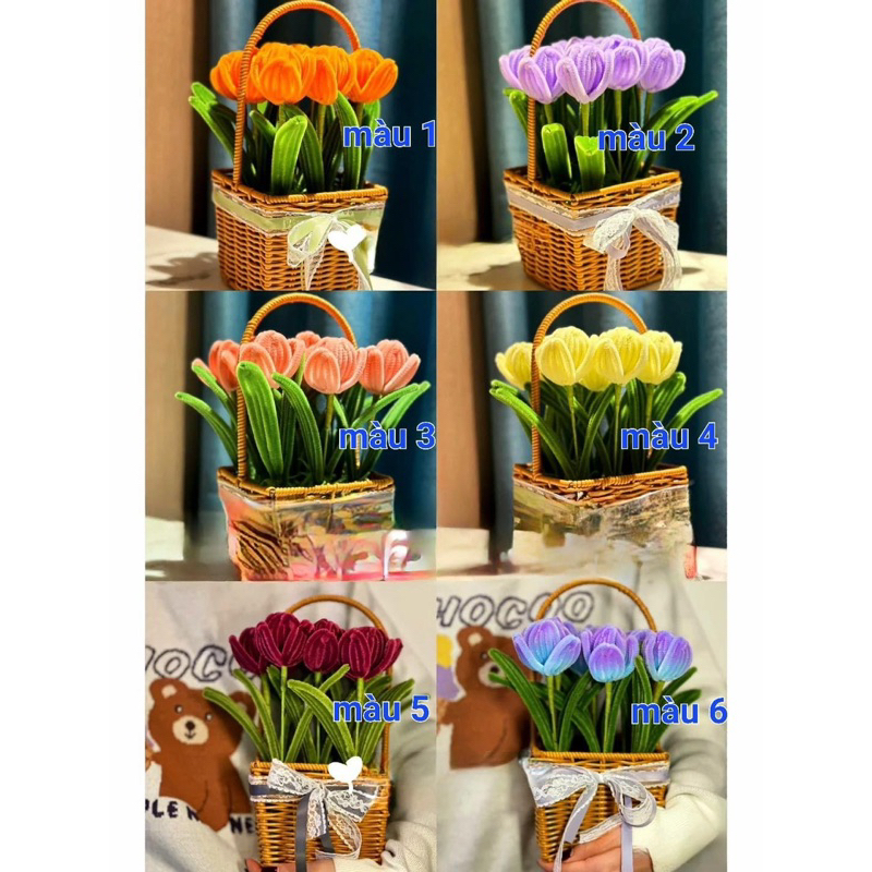 Hoa TULIP làm sẵn nhiều màu