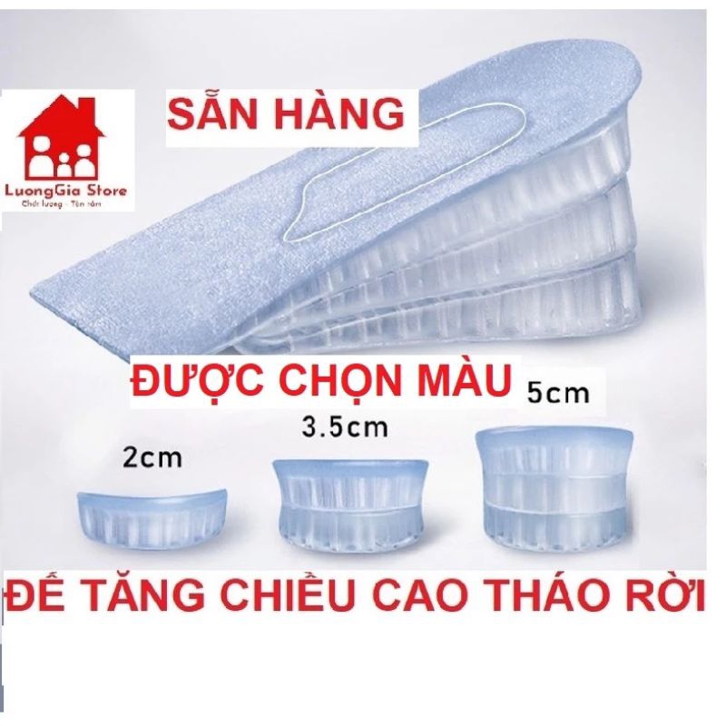 Lót Giầy Silicon Tăng Chiều Cao Cho Nam Va Nữ Đế Độn Giày Êm Chân Miếng Độn Giầy Đàn Hồi Cao Cấp