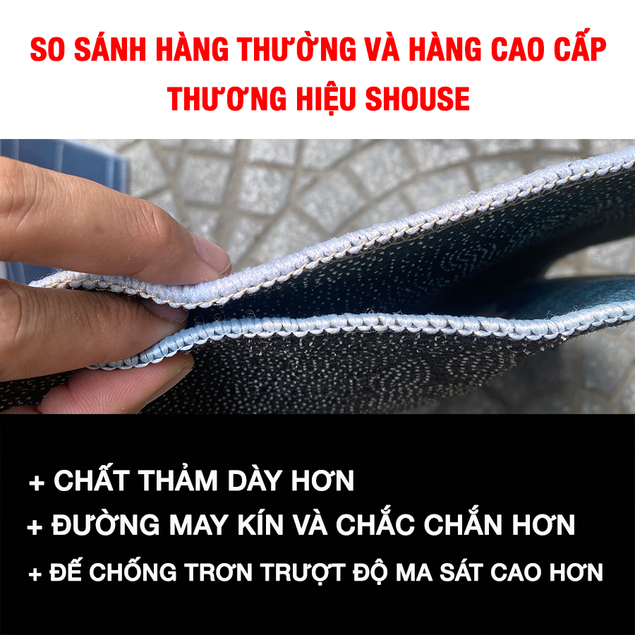 Thảm Chùi Chân Lau Chân trải sàn SHOUSE hình thú 3d phòng khách tắm nhà bếp đế cao su chống trơn trượt