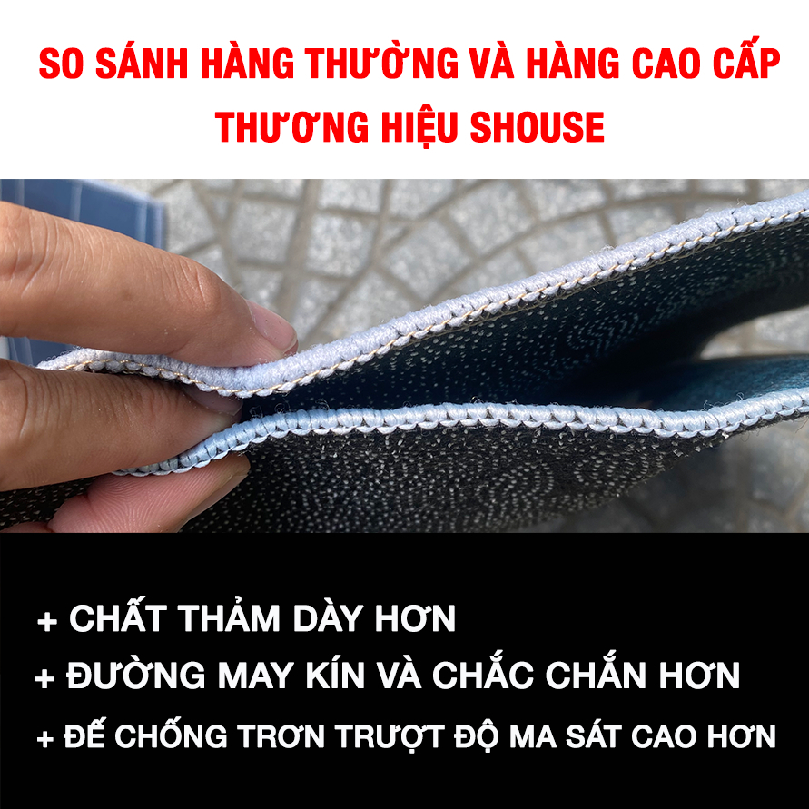 Thảm Lau Chân Nhà Bếp chùi chân trải sàn SHOUSE thấm hút nước đế cao su chống trơn trượt hình thú 3d