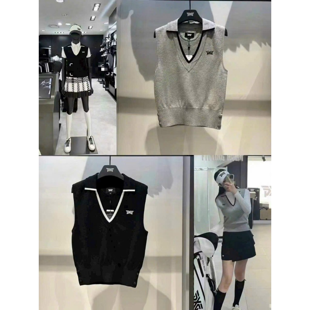 ÁO GOLF NỮ DỆT KIM GILE PXG ĐẸP