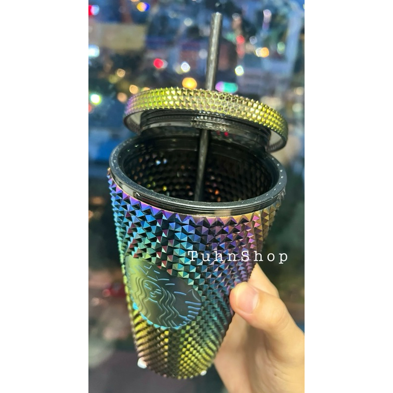 STARBUCKS LY Cold Cup 16Oz  BLING BLACK PVD