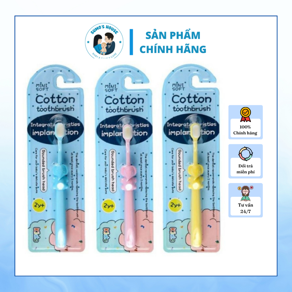 Bàn chải đánh răng siêu mềm Cotton dành cho bé