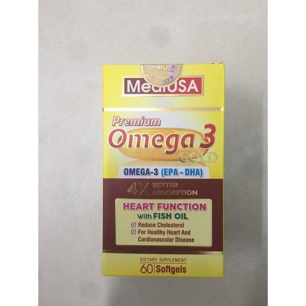 Premium Omega 3 Gold MediUSA – Bổ Mắt, Bổ Não, Tốt Tim Mạch