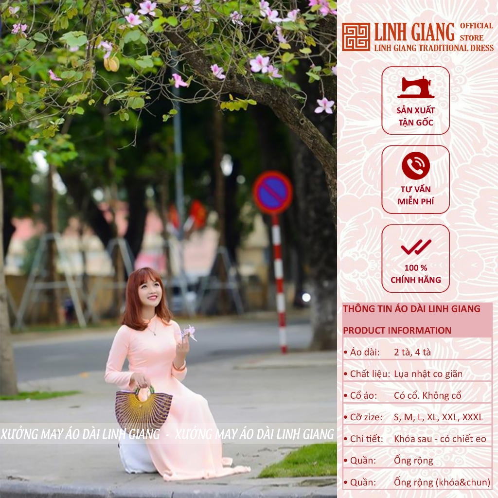 ÁO DÀI PASTEL LỤA NHẬT 2 TÀ,4 TÀ_LINH GIANG