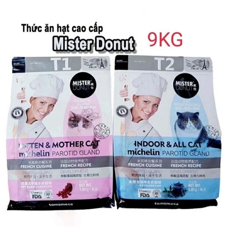 Thức ăn cho mèo Mister Dount 9kg