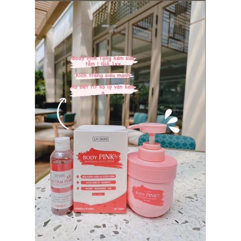 Combo Kem body Pink 300g tặng sữa tắm 100ml