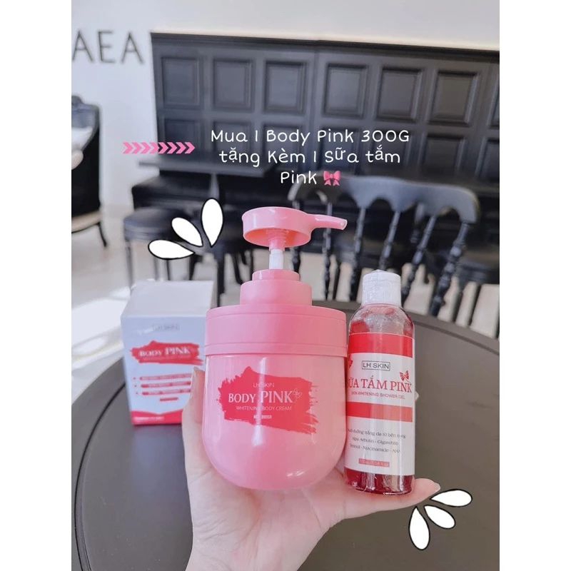 Combo Kem body Pink 300g tặng sữa tắm 100ml