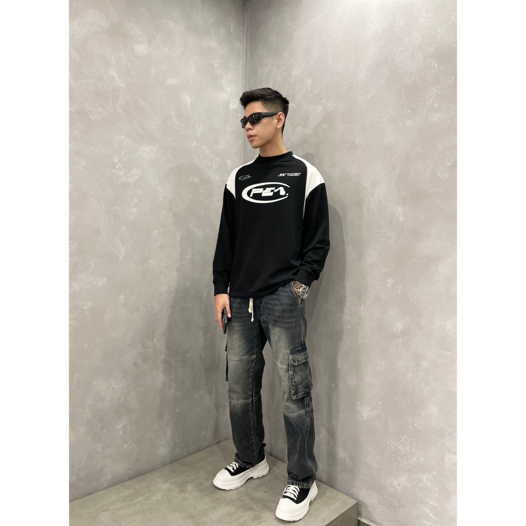 Quần Cargo Jeans Peaceout Studios P13/P14 Wash Lưng thun