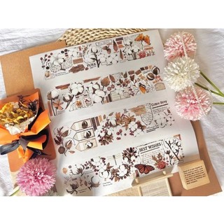 𝓚𝓻𝓲𝓼𝓷𝓪.𝓻𝓸𝓸𝓶 ♡ dtb studio- chu kì 100cm cuộn băng dán hoa "𝑪𝒐𝒕𝒕𝒐𝒏 𝒇𝒍𝒐𝒘𝒆𝒓"