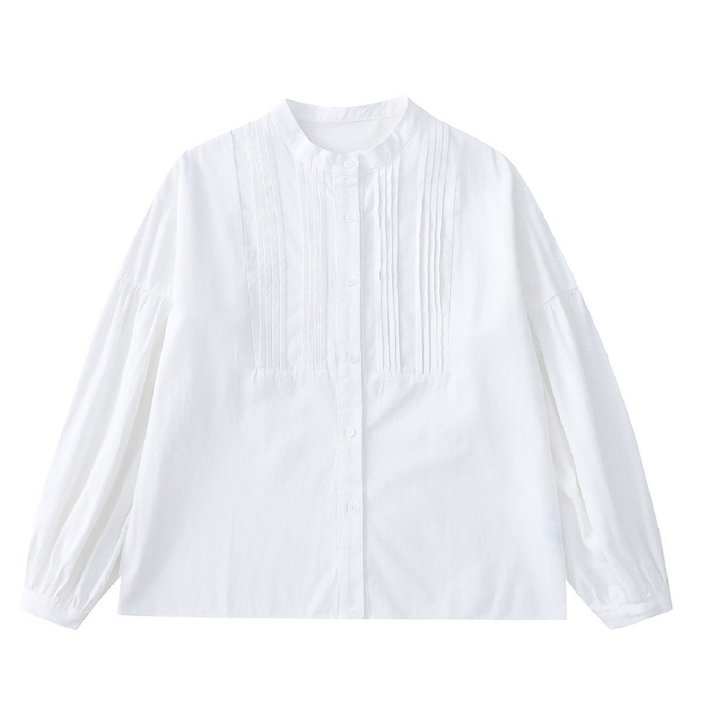 Áo sơ mi nữ, áo babydoll cổ tàu tay bồng tiểu thư xinh xắn phong cách Thời Trang B.Y Tea Clothing.