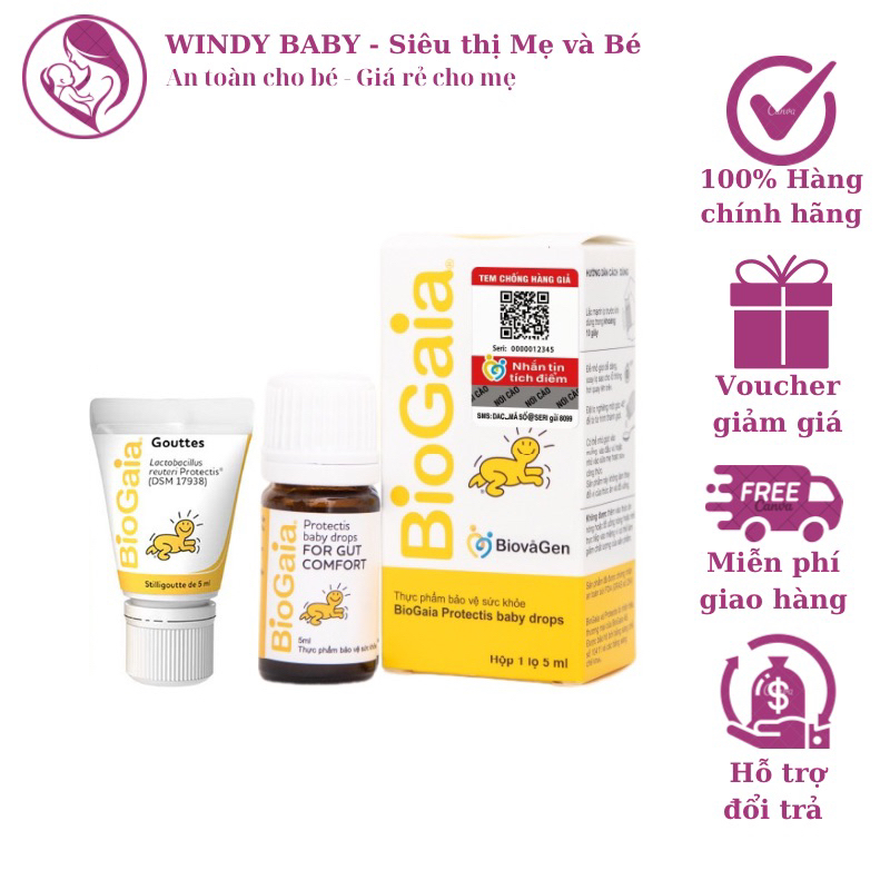 Men vi sinh BIOGAIA Protectis Baby Drops 5ml