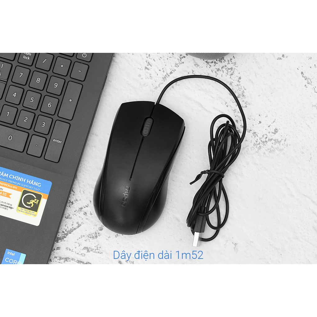Chuột máy tính có dây Rapoo N1200 Silent - không tiếng ồn