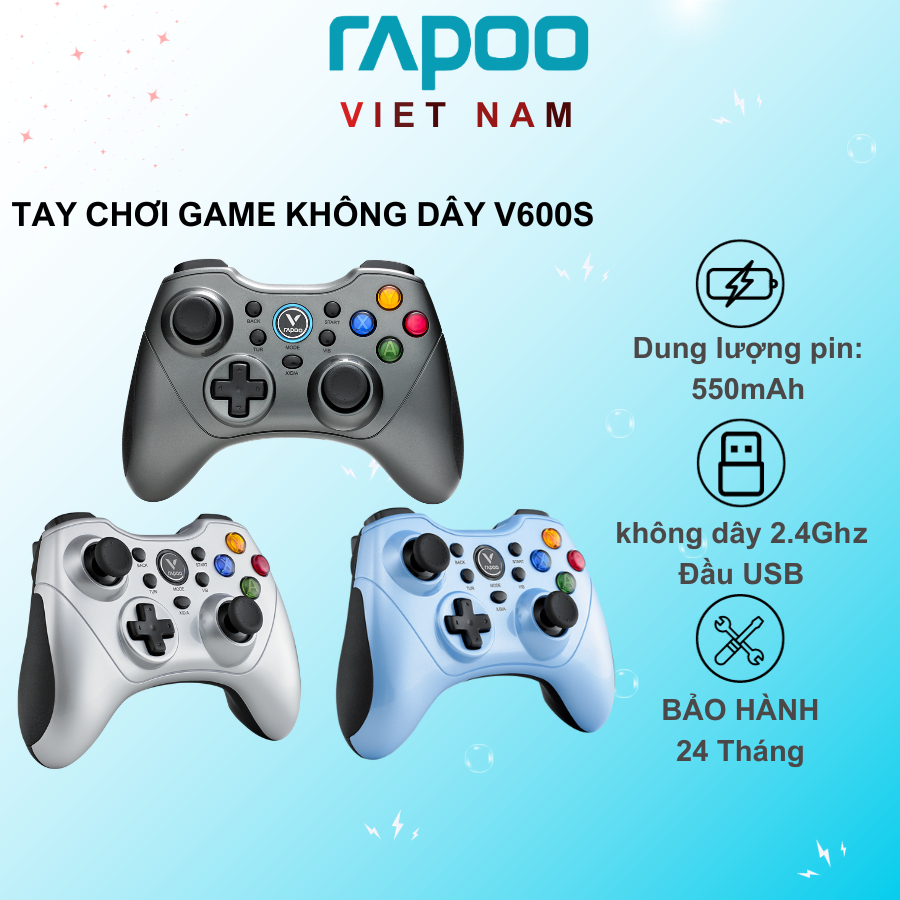 Tay cầm chơi game không dây Rapoo V600S 