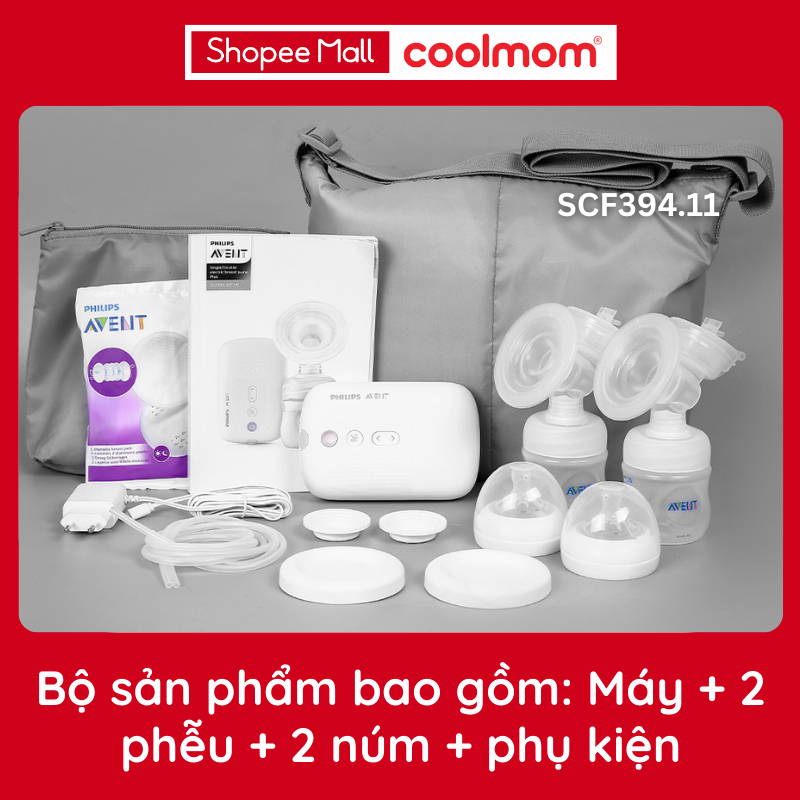 Máy hút sữa điện đôi Philips Avent Eureka SCF393.11 / SCF394.11 (Plus)