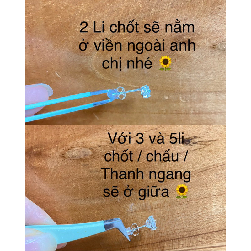 Khuyên tai NỤ BẠC ta Nam và Nữ 5mm, 3mm , 2mm  - ByDum