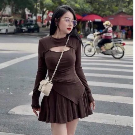 THỜI TRANG NỮ SET VÁY CÓ LÓT QUẦN TRONG VẢI THUN TĂM BIGSIZE 50-100KG