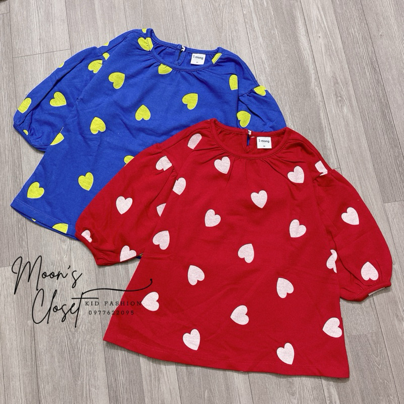 HQ- Áo váy nỉ dáng rộng size 90-120 (tim)