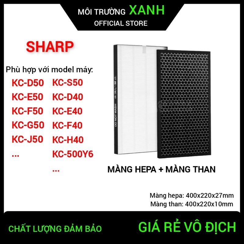 Màng lọc không khí Sharp KC-D50, KC-F50, KC-E50, KC-G50,KC-J50, KC-500Y6,...