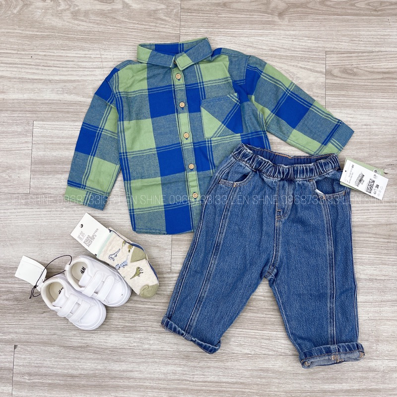 Áo sơ mi kẻ bé trai