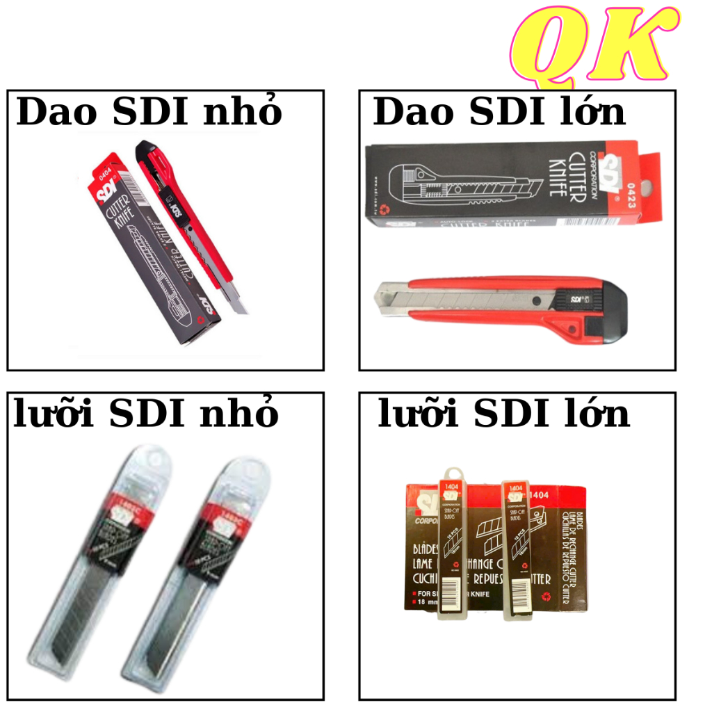 Lưỡi dao .con dao sdi nhỏ và lớn